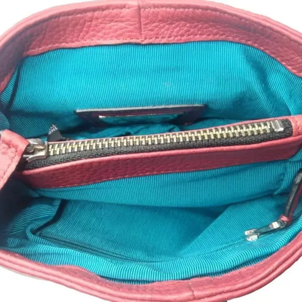Oryany Red Handbag Small Pebbled Leather Purse